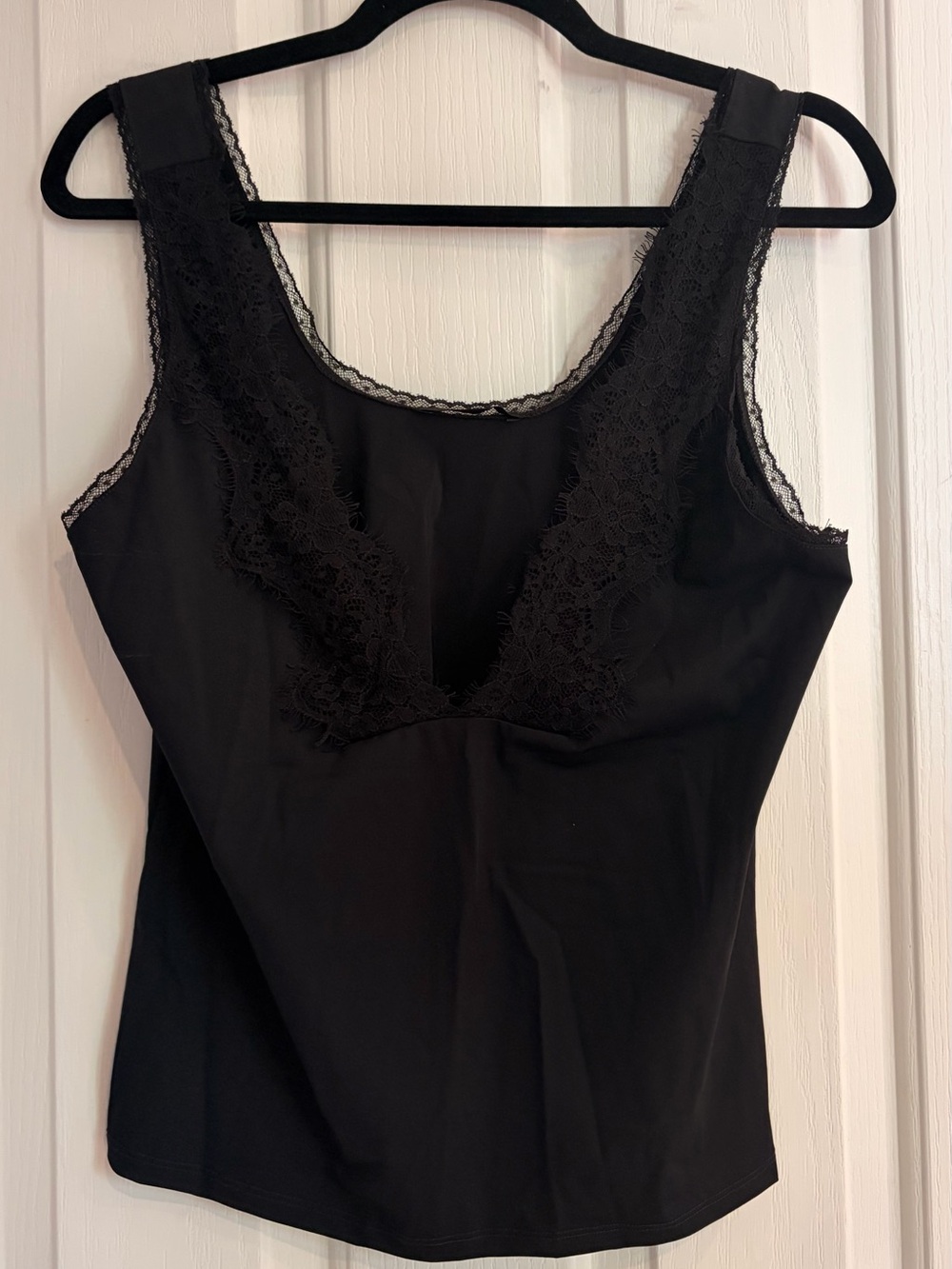 NWOT: Black Lace-Trim Camisole Tank Top